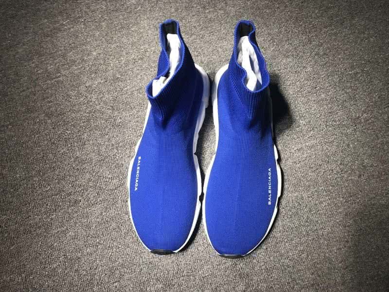 Balenciaga Speed Sock Boots Blue and White 3