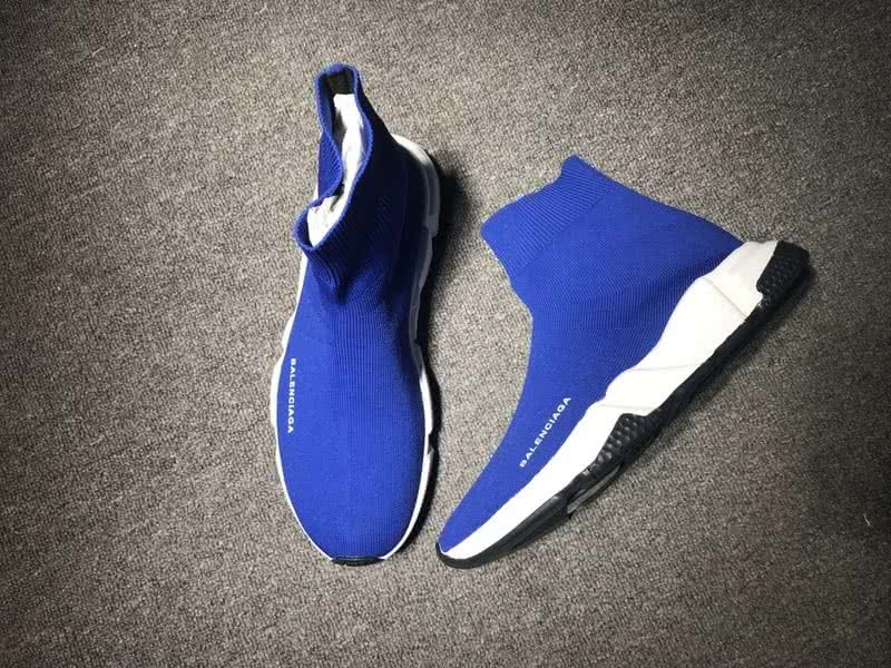 Balenciaga Speed Sock Boots Blue and White 1