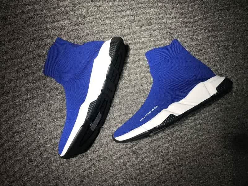 Balenciaga Speed Sock Boots Blue and White 4