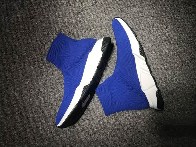 Balenciaga Speed Sock Boots Blue and White 5