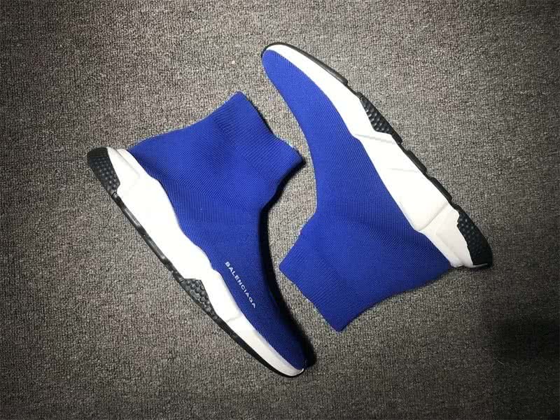 Balenciaga Speed Sock Boots Blue and White 7