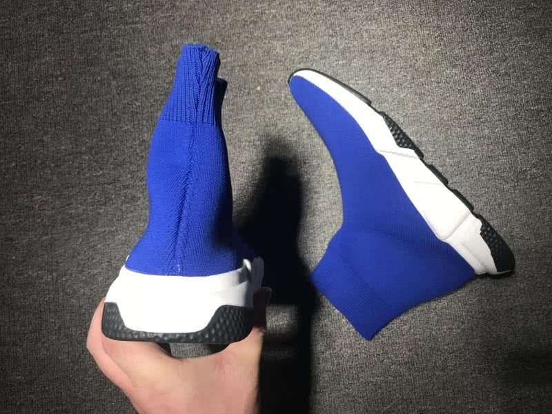 Balenciaga Speed Sock Boots Blue and White 8