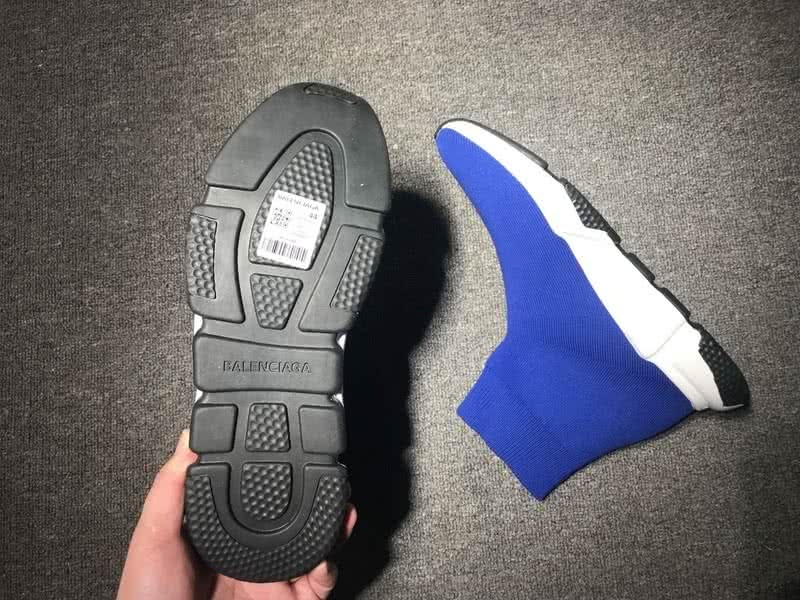 Balenciaga Speed Sock Boots Blue and White 9
