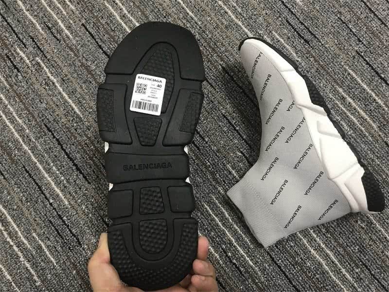 Balenciaga Speed Sock Boots Grey White with Logo 8