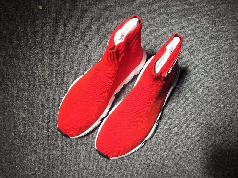 Supreme and Balenciaga Speed Sock Boots Red 2