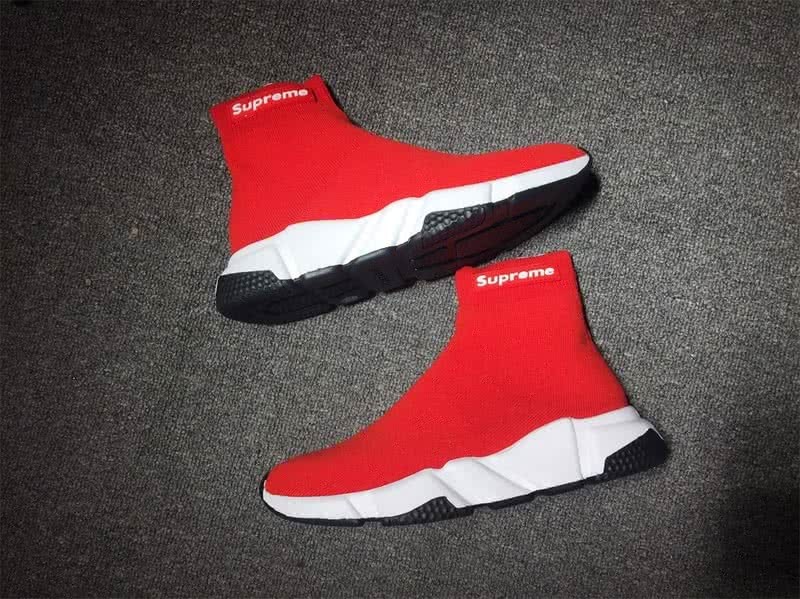 Supreme and Balenciaga Speed Sock Boots Red 7