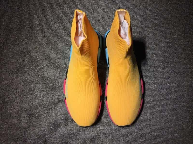 Balenciaga Speed Sock Boots Yellow Blue Red 2
