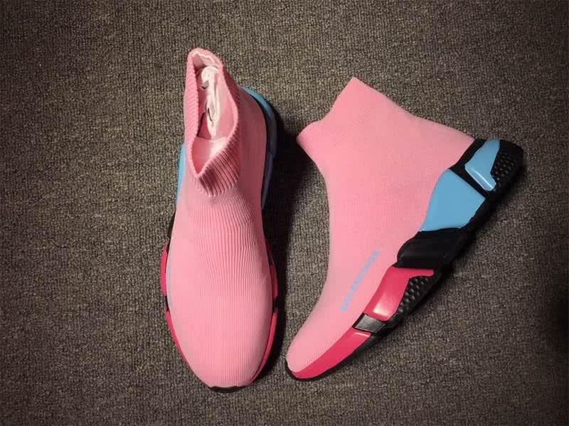 Balenciaga Speed Sock Boots Pink Blue Red 3