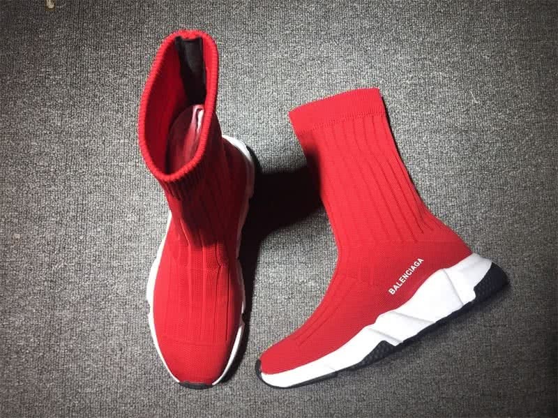 Balenciaga Speed Sock Boots Red 3