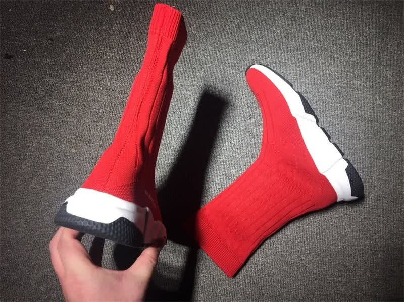 Balenciaga Speed Sock Boots Red 6