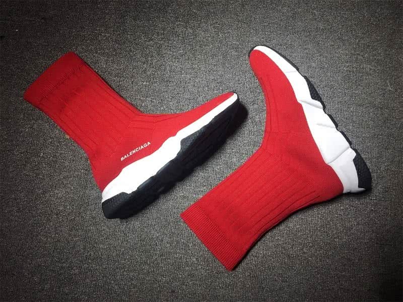 Balenciaga Speed Sock Boots Red 7