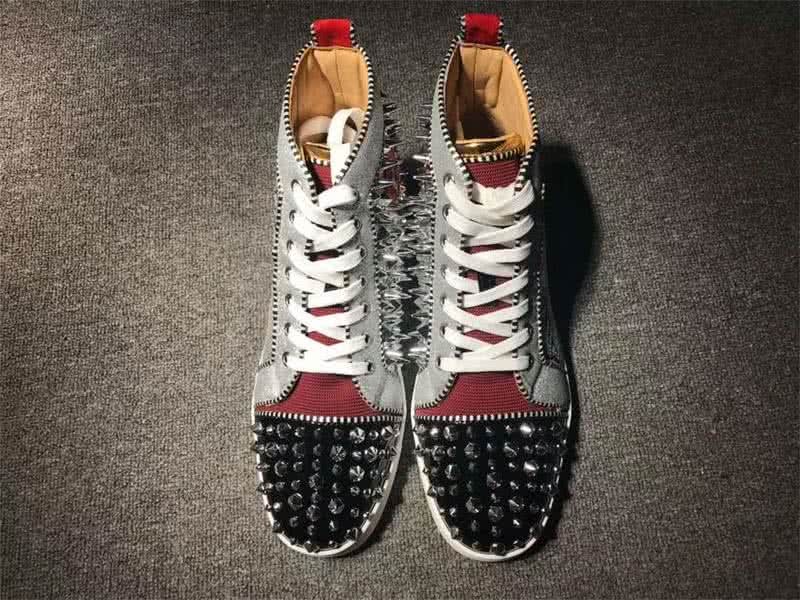Christian Louboutin No Limits Sneaker Men/Women Black/Grey/Red 2