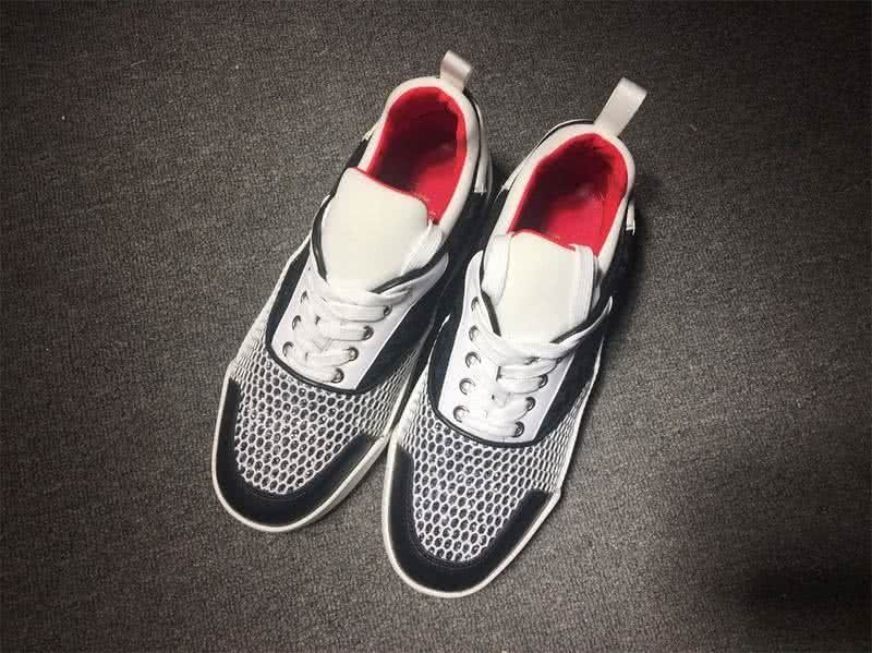 Christian Louboutin Low Top Men's White Black And Red 1