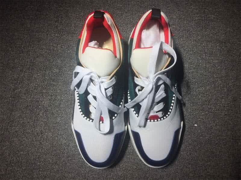Christian Louboutin Low Top Men's White Green Black Red And Blue 3