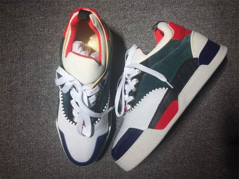Christian Louboutin Low Top Men's White Green Black Red And Blue 2