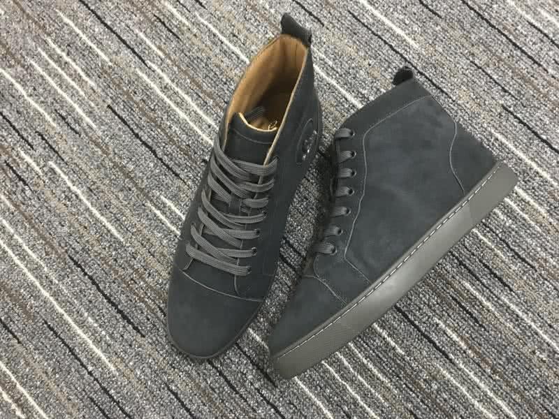 Christian Louboutin High Top Suede All Black 2
