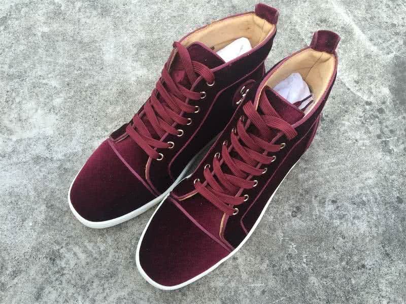Christian Louboutin High Top Suede All Wine 1