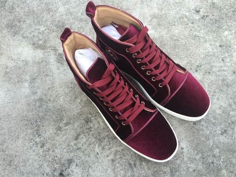 Christian Louboutin High Top Suede All Wine 3