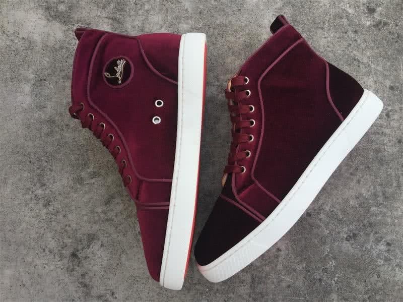 Christian Louboutin High Top Suede All Wine 4