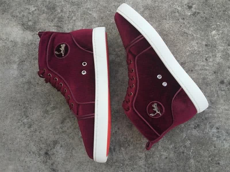 Christian Louboutin High Top Suede All Wine 5
