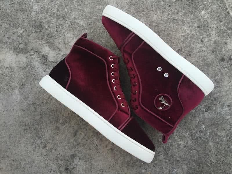 Christian Louboutin High Top Suede All Wine 7
