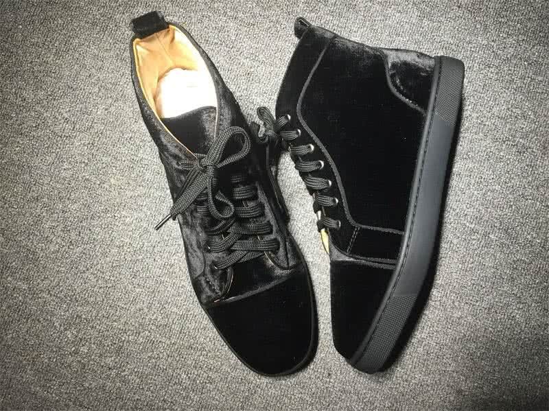 Christian Louboutin High Top Suede All Black 3
