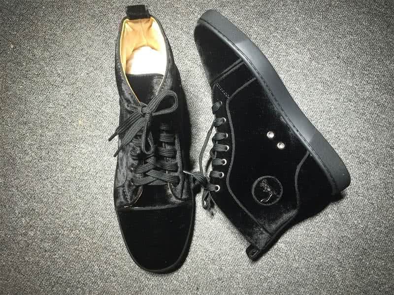 Christian Louboutin High Top Suede All Black 6