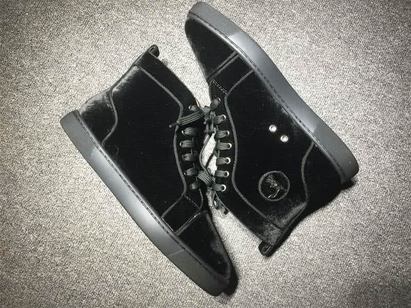 Christian Louboutin High Top Suede All Black 7
