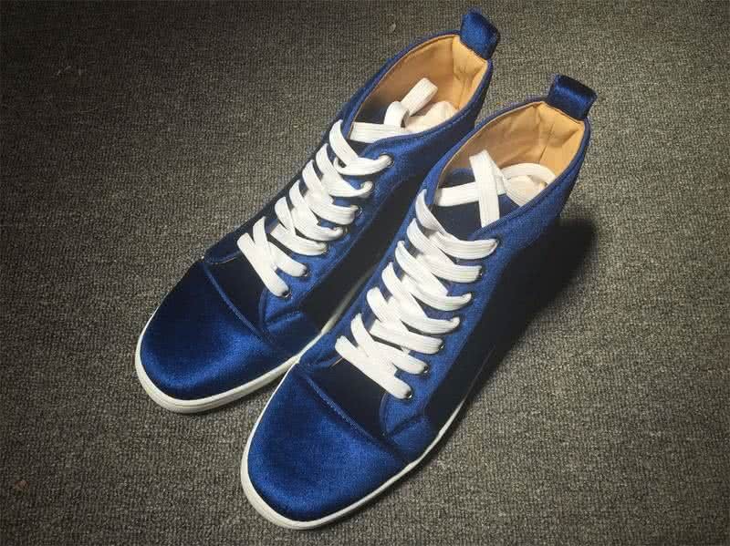 Christian Louboutin High Top Suede Blue 1