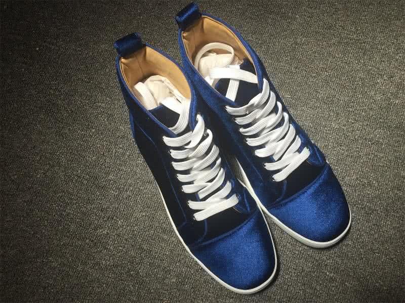 Christian Louboutin High Top Suede Blue 3