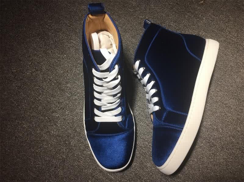 Christian Louboutin High Top Suede Blue 2