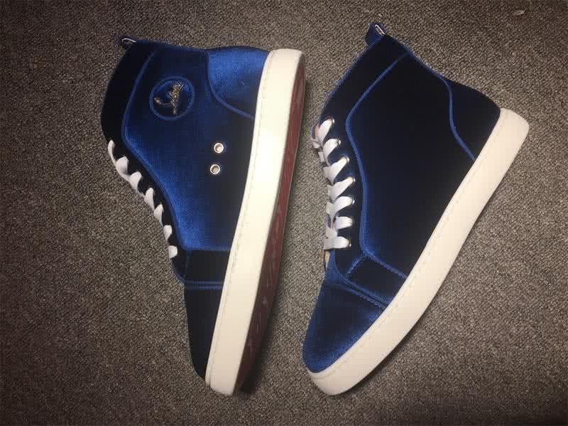 Christian Louboutin High Top Suede Blue 4