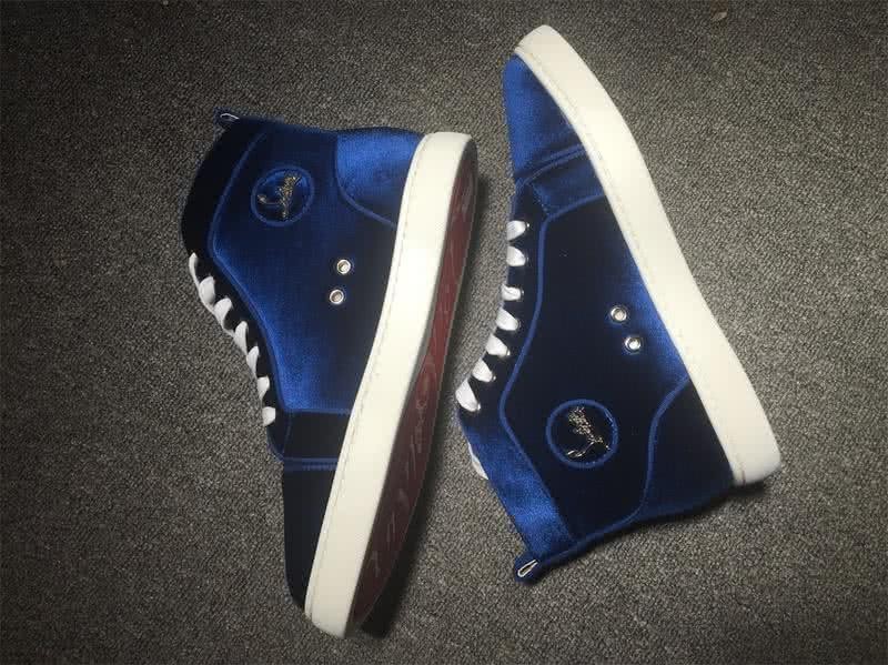 Christian Louboutin High Top Suede Blue 5