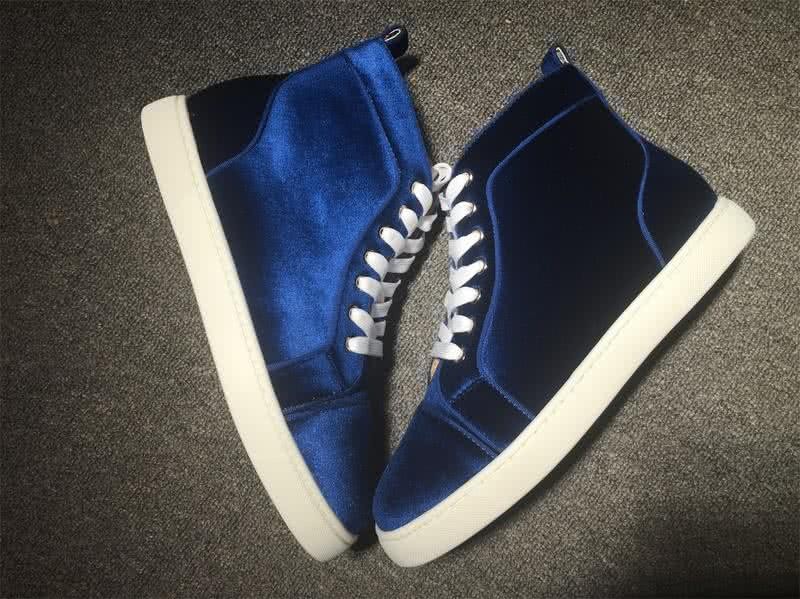 Christian Louboutin High Top Suede Blue 9