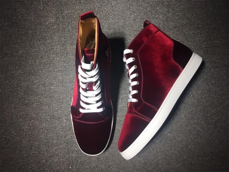 Christian Louboutin High Top Suede Wine 2