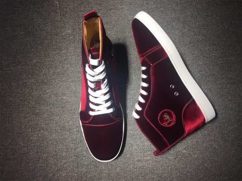 Christian Louboutin High Top Suede Wine 6