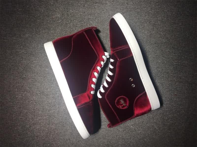 Christian Louboutin High Top Suede Wine 7