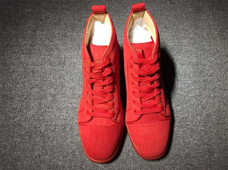 Christian Louboutin High Top Suede All Red 6