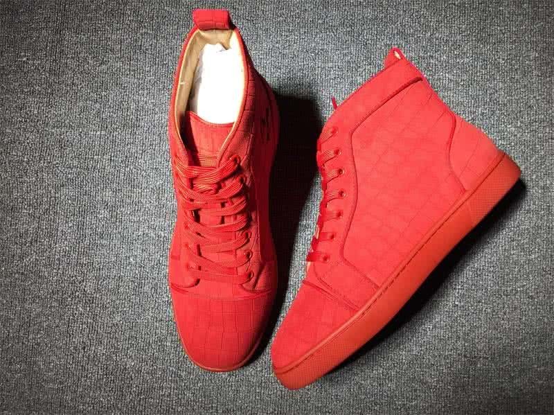 Christian Louboutin High Top Suede All Red 5