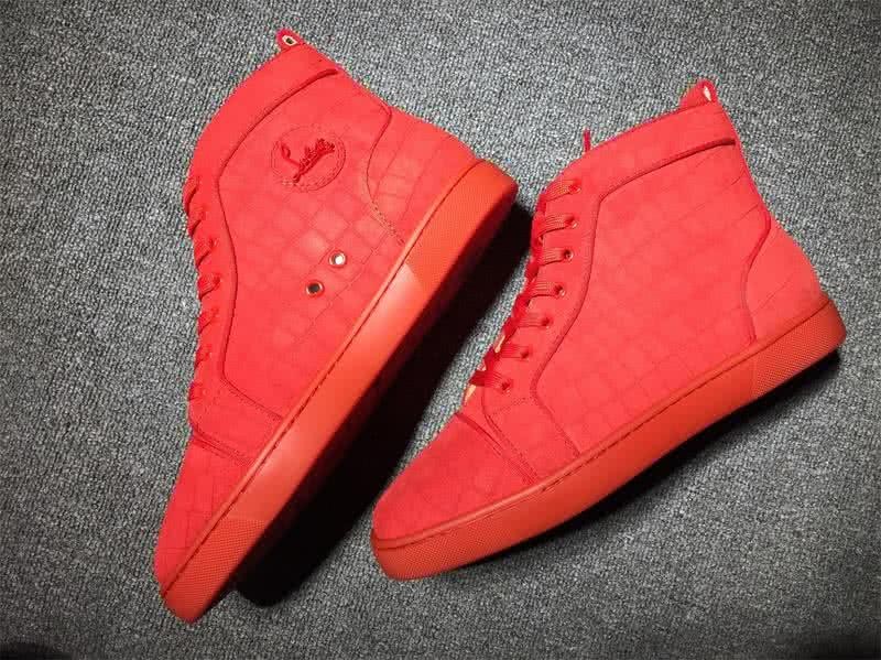 Christian Louboutin High Top Suede All Red 7