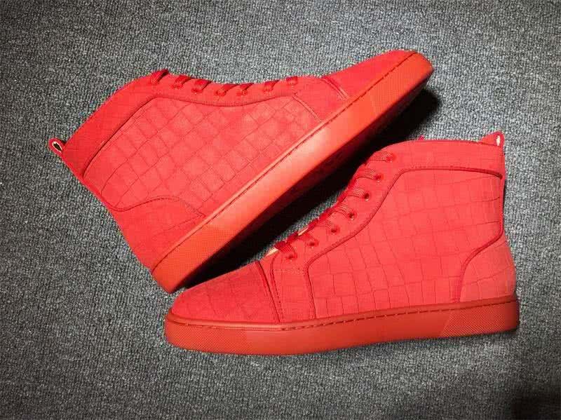 Christian Louboutin High Top Suede All Red 3