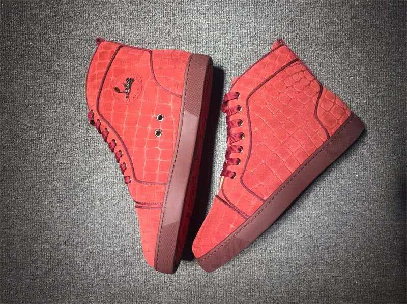 Christian Louboutin High Top Suede Red 4
