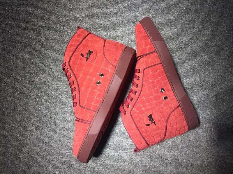 Christian Louboutin High Top Suede Red 5