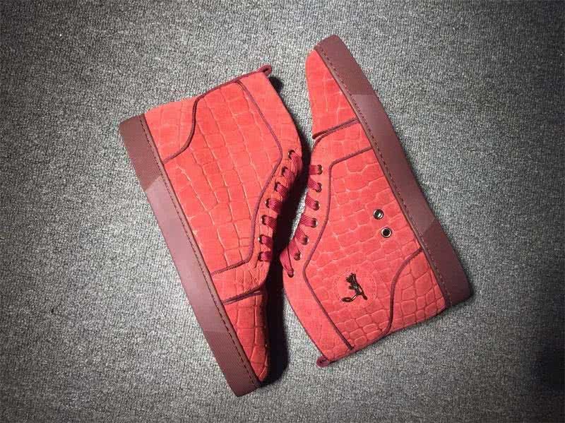 Christian Louboutin High Top Suede Red 7