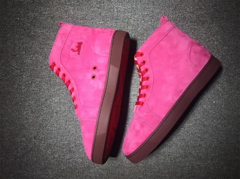 Christian Louboutin High Top Suede Bright Red 4