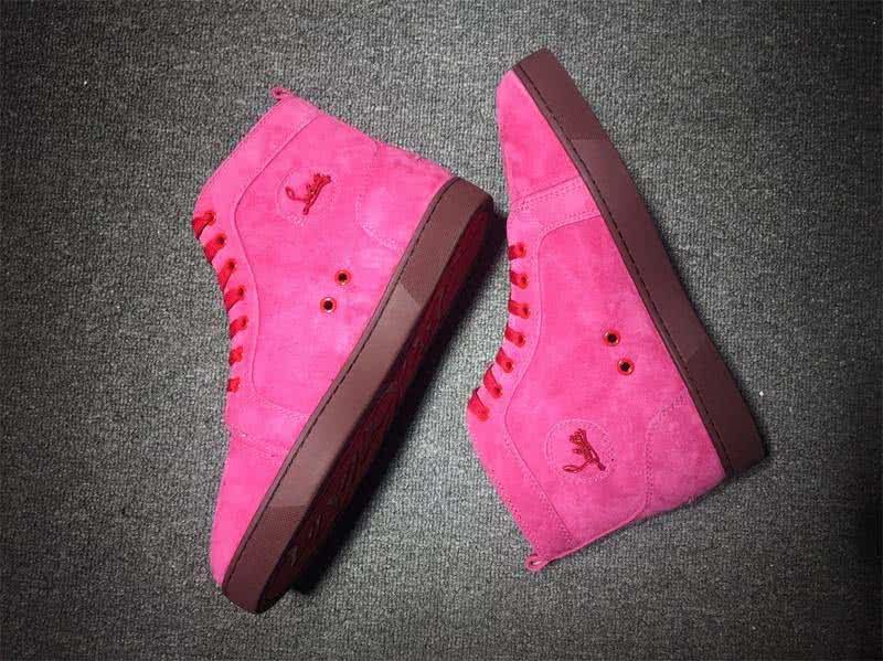 Christian Louboutin High Top Suede Bright Red 5