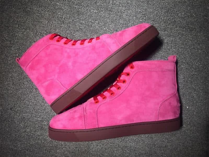 Christian Louboutin High Top Suede Bright Red 9