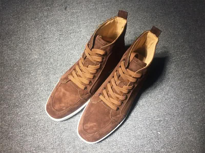 Christian Louboutin High Top Suede Brown 1