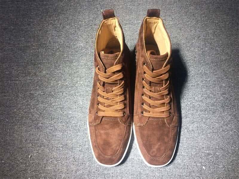 Christian Louboutin High Top Suede Brown 3