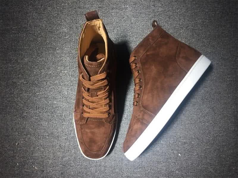 Christian Louboutin High Top Suede Brown 2